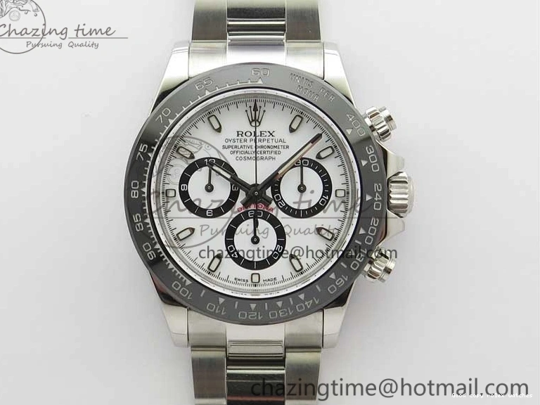 Rolex aaa copy Bezel White Sustainable 116500 Noob Edition on Bracelet Ceramic Best A SS Dial 1:1 2980 Daytona 1218